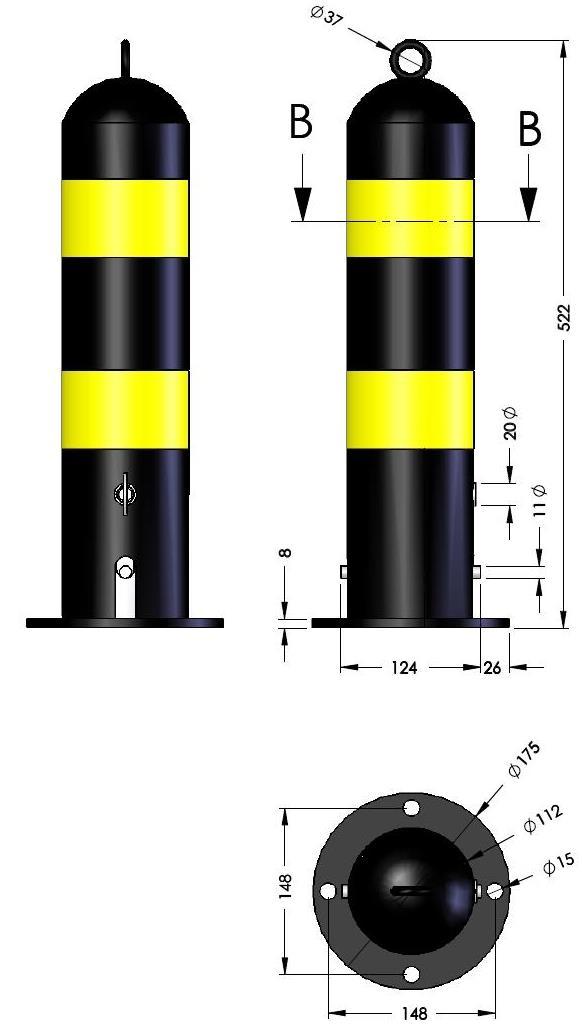 Οι διαστάσεις τους πρέπει να είναι Φ80 x 750