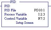 PID instrukcija Izgled PID instrukcije iz ladder dijagrama AB MicroLogixa 1500 prikazan je na slici 1.
