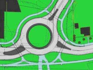 Παραδείγµατα σχεδιασµού εισόδου/εξόδου εξόδου διασταυρώσεων κυκλικής κυκλοφορίας στις ΗΠΑ Στο Okemos, του Michigan µια διασταύρωση
