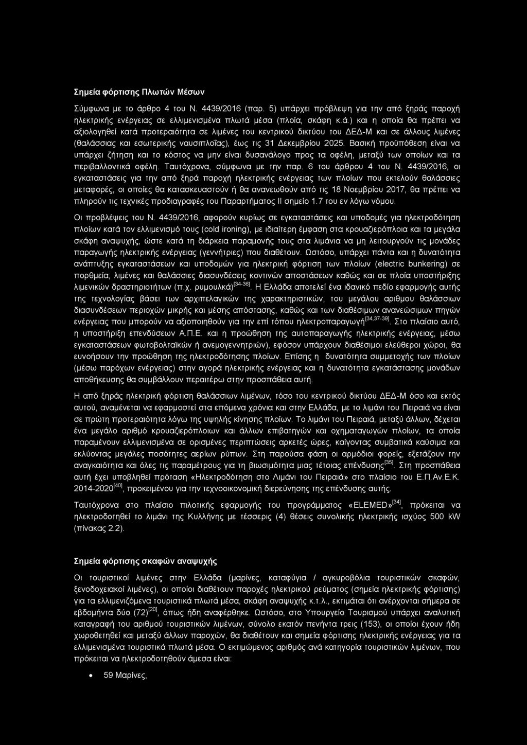 Σημεία φόρτισης Πλωτών Μέσων Σύμφωνα με το άρ