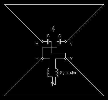 ANTÉNA PYRAMÍDA QUAD (PQ). Táto anténa (obr. 9) má trocha iné vlastnosti ako predchádzajúce typy a opäť pozostáva z dvoch slučiek, ktoré sa zbiehajú hore do napájacích bodov Y.