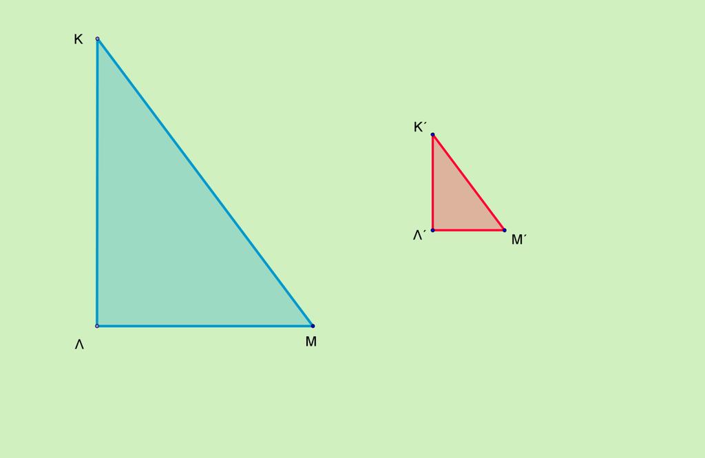 7. Δίνονται τα ορθογώνια τρίγωνα ΛΚΜ, Λ= 90 0 με ΛΚ=24cm, ΚΜ=30cm, Λ Κ Μ, Λ = 90 0 με Λ Μ = 6cm, Κ=Κ.