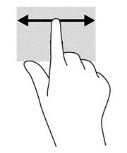 Κύλιση με ένα δάχτυλο (μόνο στην οθόνη αφής) Η κύλιση προς τα αριστερά ή δεξιά με ένα δάχτυλο σάς μετακινεί στην προηγούμενη ή στην επόμενη σελίδα στο ιστορικό του προγράμματος περιήγησης στο web.