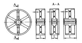 La serii mici de fabricaţie, aceste roţi se execută din textolit sau lemn stratificat şi se prelucrează prin aşchiere.