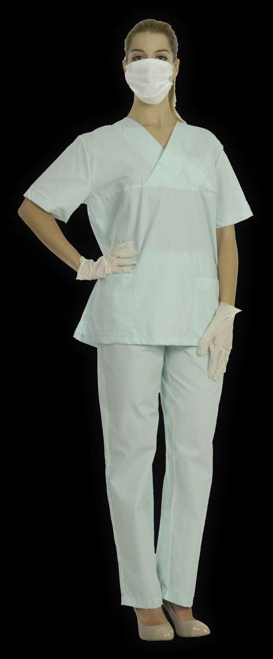 Μπλούζα ιατρική ποπλίνα Medical Blouse poplin Κωδικός Code : 50-30-64 D2 γιακάς τύπου V. Δύο τσέπες στη μέση και μία εσωτερική στο στήθος. Λευκό χρώμα. Collar type V.