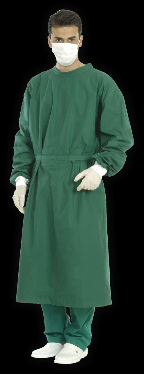 ΙΑΤΡΙΚΕΣ ΣΤΟΛΕΣ MEDICAL UNIFORMS Χιτώνιο Χειρούργου Surgeon s Jacket Κωδικός: 50-52-53 G2 Με ζώνη στη μέση, λάστιχο στα μανίκια και Velcro ατην πατιλέτα στο πίσω μέρος. Χρώμα: Πράσινο. Elastic cuffs.