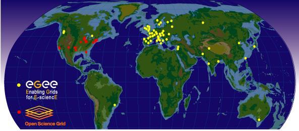 LCG The Worldwide LHC Computing Grid The LHC physics data analysis service distributed across the world CERN, 11 large Tier-1 centres, ~ 140 active Tier-2 centres Status in May 2007 Established the