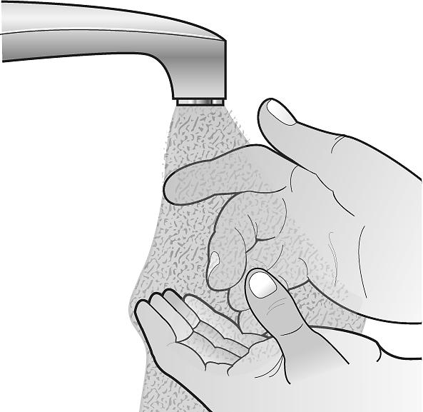 Βήμα 2: Καθαρίστε τα χέρια σας Απολυμάνετε καλά τα χέρια σας με σαπούνι και ζεστό νερό ή με απολυμαντικό χεριών.