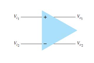 έχουμε την ίδια λειτουργία όταν εφαρμόζονται δύο ξεχωριστά σήματα στις εισόδους όπου το σήμα διαφοράς είναι V in1 V in2.