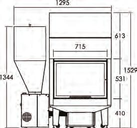 GERMANY PELLET STOVE >Διαστάσεις: 47W x 48D x 90H cm