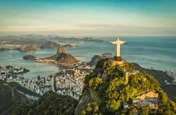 3η μέρα: Ρίο ντε Τζανέιρο (ξενάγηση) Διαδρομή με τρενάκι ως τον Λόφο Κορκοβάντο. Θα δούμε ακόμα το Στάδιο Μαρακανά, το Σαμποδρόμιο κ.ά. 4η μέρα: Ρίο ντε Τζανέιρο Μετάβαση με τελεφερίκ στον Λόφο Πάο ντε Ασούκαρ.
