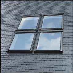 Skombinovaním rôznych okien alebo okien osadených v rôznych výškach