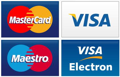 CREDIT CARDS The following cards are accepted: Visa, American Express, Diners, Master Card,