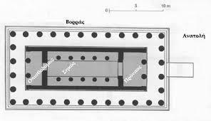 Δωρικός ναός, από πωρόλιθο -επιχρισμένο 6Χ12 κίονες Σχεδόν όλοι