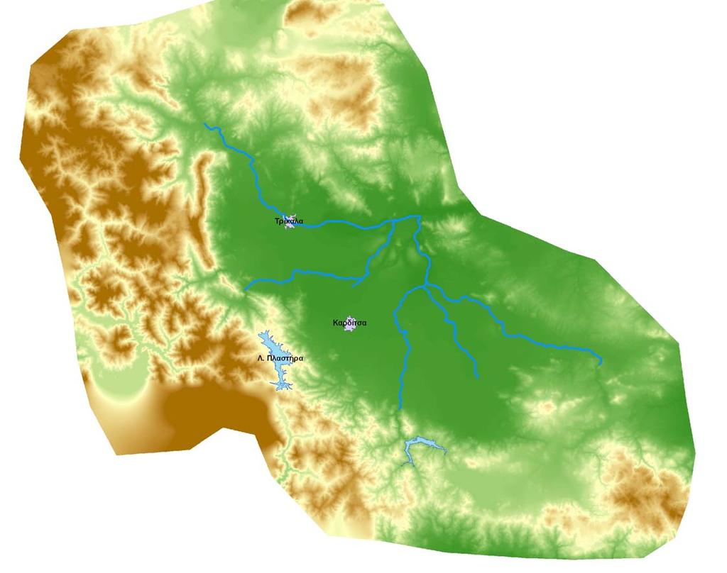 Περιοχή µελέτης Υδροσύστηµα υτικής Θεσσαλίας Λ.