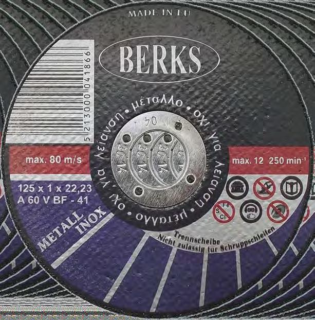 Κωδικός Διαστάσεις 12-199-000 Φ115mm X 1,0mm 12-199-001 Φ1m X 1,0mm