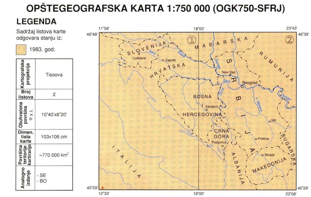 191 На крају, усвојена је варијанта од 2 листа за израду рељефне карте, која је примењена и на равној карти (слика 8). Слика 8.