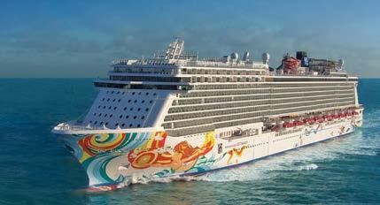 γυμναστήριο Norwegian GETAWAY Μικτό Βάρος: 145,655 τόνοι Μήκος: 326μ Επιβάτες ( σε δίκλινο): 3,969 1,975 Καμπίνες, 27 Εστιατόρια, 22 μπαρ και σαλόνια,