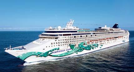 εμπορικό κέντρο, Norwegian Jade Μικτό Βάρος: 93,558 τόνοι Μήκος: 294μ Επιβάτες ( σε δίκλινο): 2,402 1,188 καμπίνες, 17 εστιατόρια, 10 μπαρ, θέατρο,