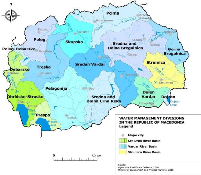 Σχέδιο Διαχείρσης Κινδύνων Πλημμύρας των Λεκανών Απορροής Ποταμών 3.9 Διεθνείς Λεκάνες Η συνολική έκταση της λεκάνης απορροής του Αξιού είναι 22.