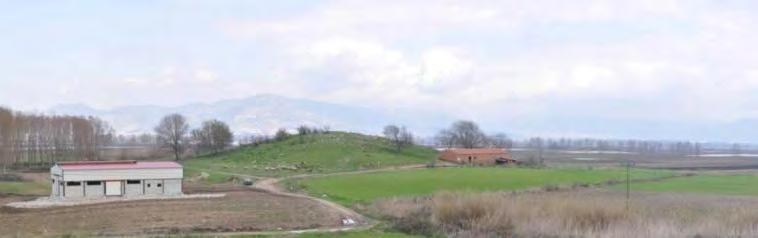 Στα βόρεια και βορειοανατολικά του λόφου Σίνα εκτείνονται τα τενάγη των Φιλίππων (Εικ. 9.1.1.2). Η κορυφή του έχει υψόμετρο 51 m, ενώ η βάση του 46 m (A.S.L.). Στο νότιο και νοτιοδυτικό του τμήμα υπάρχουν δύο κτηνοτροφικές μονάδες.