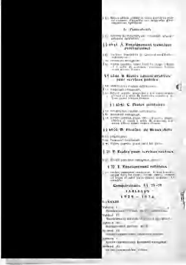 Διδακτικόν προσωπικόν οη' 61. Μαθηταί εγγραφέντες, φοιτήσαντες. Προαχθέν τες απορριφθέντες επανεξεταστέοι. Λαβόντες οη' oθ' 62-64. Β'. Σχολαί Διοικητικαί Δημοσίων Υπηρεσιών 62.