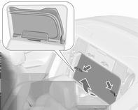 Κατεβάστε το τόξο τάνυσης (2) της μαλακής οροφής. Επισήμανση Σε αυτή τη θέση, το όχημα μπορεί να οδηγηθεί μέχρι ένα συνεργείο για γενική επιθεώρηση και επισκευή της μαλακής οροφής.