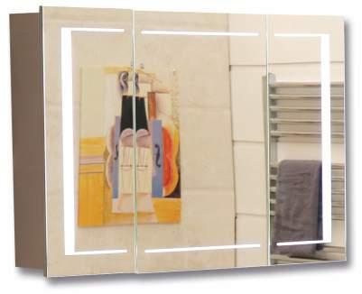 πόρτες) 120 x 60 (3 πόρτες) WHITE WENGE Καθρέφτης-ντουλάπι, σε