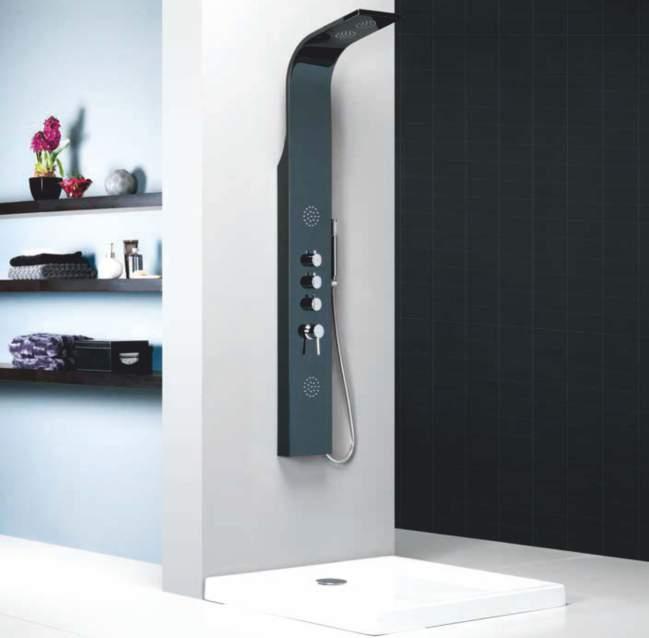 πίδακες μασάζ Αναμικτής Lacquered aluminium body Head shower Chromed hand shower 3