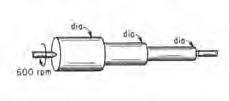 7cm 5cm 4cm شکل ٣4 ٤ 12 چرخ دنده A در مجموعه انتقال نیروی شکل 35 4 با تندی زاویه ای 600 RPM