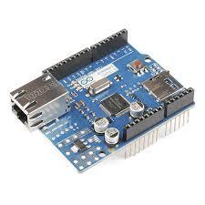 1.1.3 Arduino Ethernet Shield Σχήμα 1.4: Arduino Ethernet Shield Στην εργασία αυτή, χρησιμοποιήθηκε επιπλέον μία απο τις πλακέτες επέκτασης για Arduino, η πλακέτα Arduino Ethernet Shield [1.4].