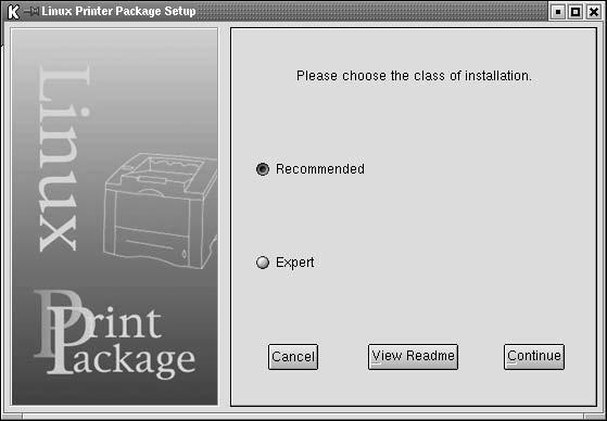 Εγκατάσταση του προγράµµατος οδήγησης εκτυπωτή Για τον τύπο εγκατάστασης Expert, ορίστε την επιθυµητή επιλογή και έπειτα πατήστε Begin Install.
