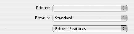Ρύθµιση δυνατοτήτων εκτύπωσης Η καρτέλα Printer Features περιλαµβάνει επιλογές για την επιλογή του τύπου χαρτιού και τη ρύθµιση της ποιότητας εκτύπωσης.