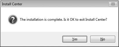 3 Βγείτε από το πρόγραμμα εγκατάστασης. Windows Mac OS Κάντε κλικ στο Yes (Ναι) Κάντε κλικ στο OK 4 Αφαιρέστε το CD εγκατάστασης από τη μονάδα CD-ROM.