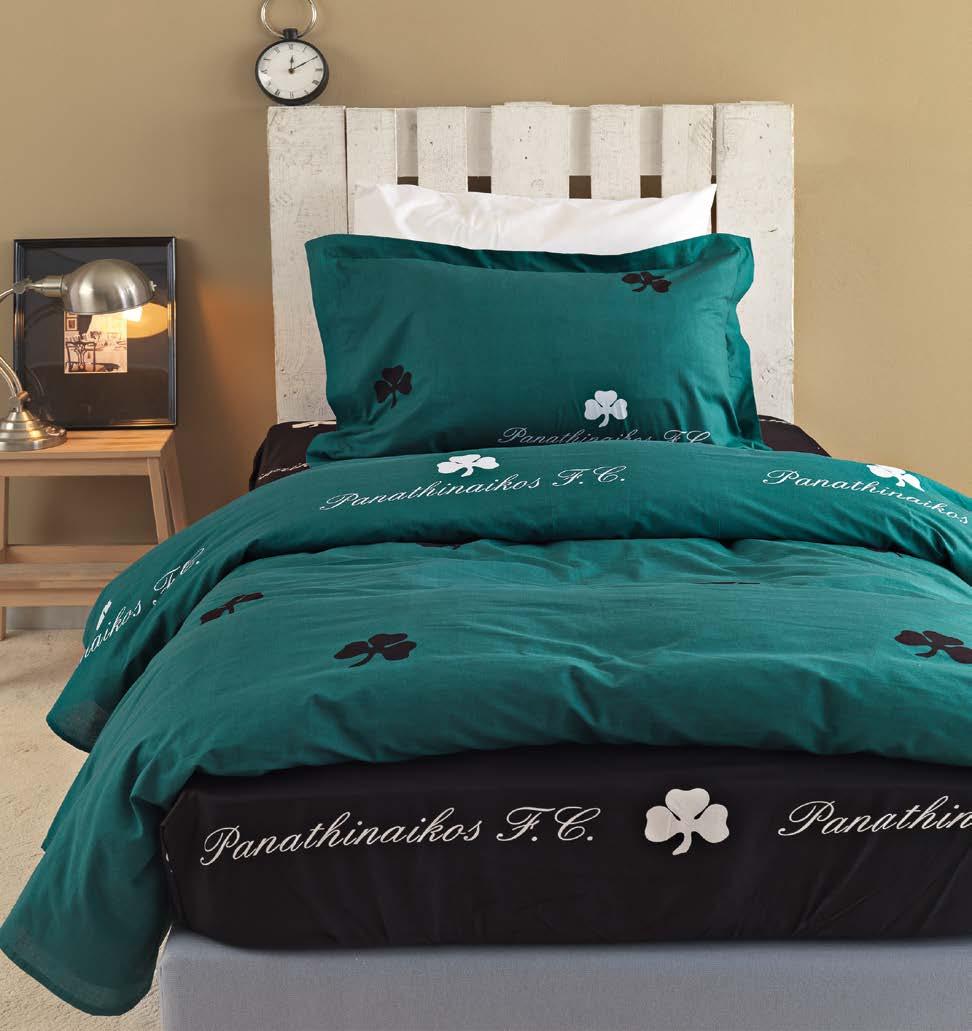 78 Panathinaikos collection official licensed 1006 Σετ σεντονιών ημί/πλο 170x260(3τμχ) 39,50 (Διατίθενται με κατ/νο fitted