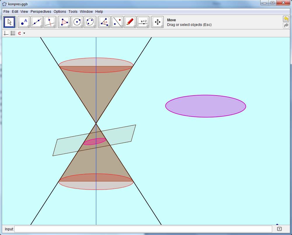 6.4.3. Krive drugog reda U ovom radu, u poglavlju o obrtnim telima, smo već govorili o konusnim površima. Sada ćemo reći nešto o konusnim presecima.