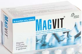 TOP PASIŪLYMAI JŪSŲ SVEIKATAI 3 59 7 69 1+1 DOVANA Magnio trūkumo profilaktikai ir gydymui MAGVIT, 470 mg/5 mg VAISTINIAI PREPARATAI MAGVIT, 470 mg/5 mg, 30 skrandyje neirių dengtųjų tablečių 3,59