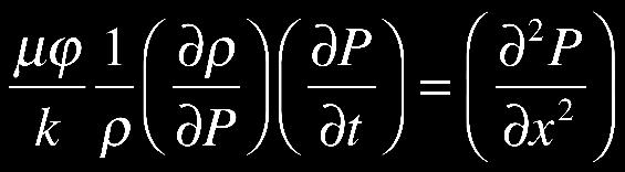 2 Η παραπάνω διαφορική εξίσωση περιγράφει την ροή ενός μονοφασικού μη-πτητικού ρευστού, σε μονοδιάστατο, οριζόντιο ταμιευτήρα,