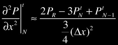 Επειδή στα άκρα πάντα θα καθορίζονται οριακές συνθήκες (boundary conditions, BCs) έστω και αν είναι απλώς μηδενικής παροχής (Q=0), η παραπάνω σχέση ισχύει για τα κελιά με δείκτη i = 2... N-1.