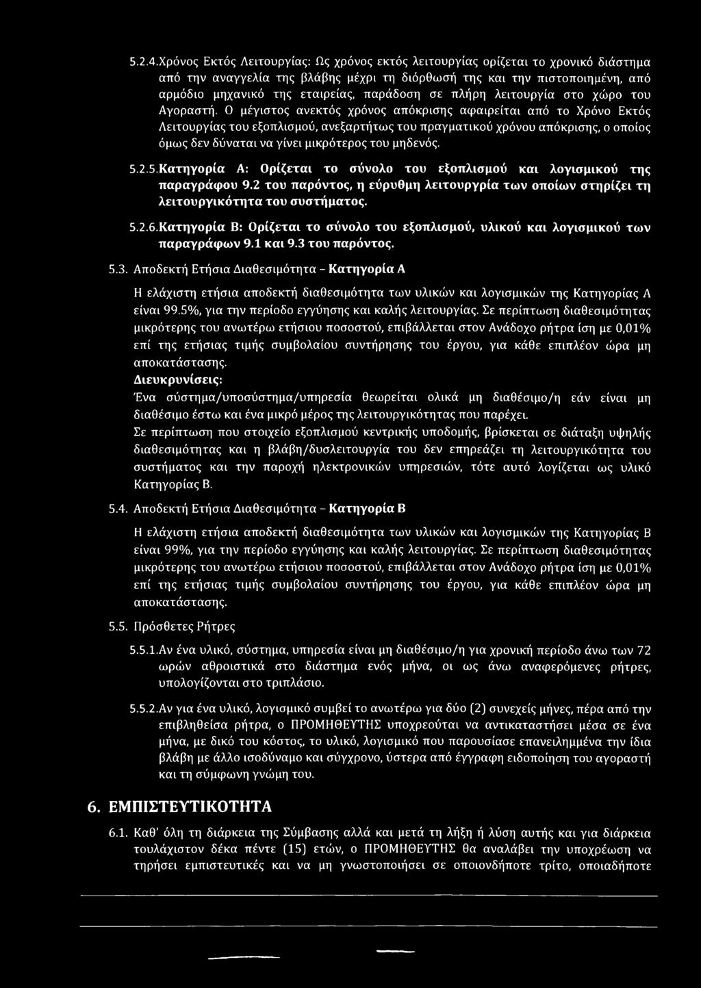 παράδοση σε πλήρη λειτουργία στο χώρο του Αγοραστή.