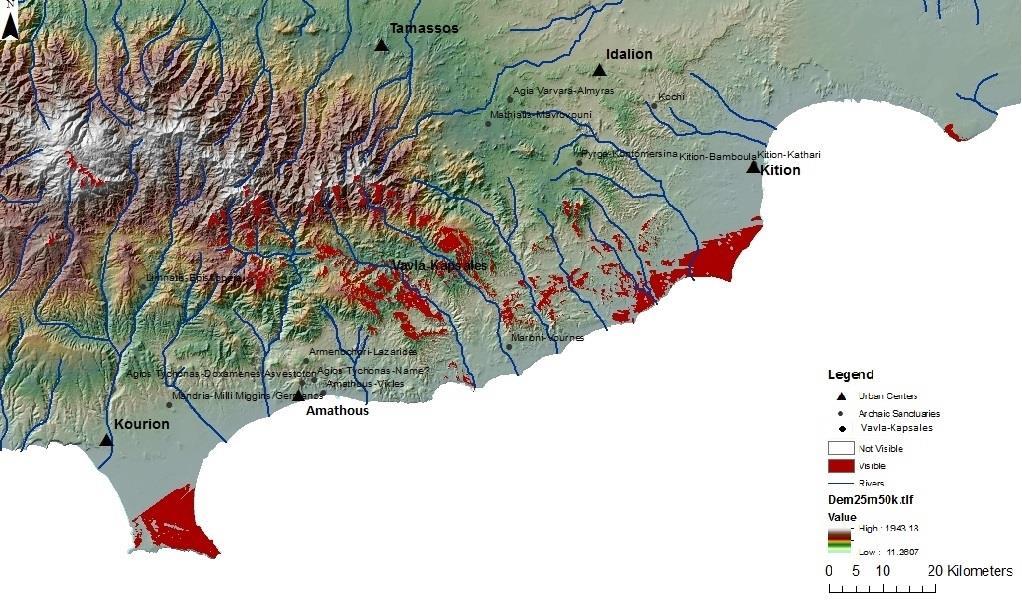 Βάβλα-Καψάλες: Ανάλυση Ορατότητας (Visibility Analysis) Ψηφιακά δεδομένα Τμήμα