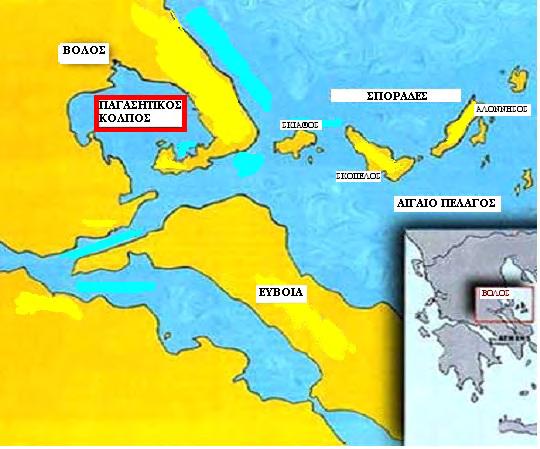 17 Εικόνα 2.1 : Χάρτης της περιοχής έρευνας (www.in.gr) Ο κόλπος συγκεντρώνει περιμετρικά πλήθος αστικών, βιομηχανικών, αγροτικών και τουριστικών δραστηριοτήτων.