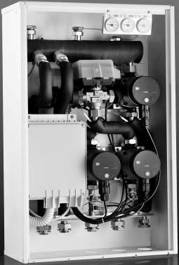DIM A2BT s dvoma nízko teplotnými zónami Sady pre vykurovacie systémy s rôznou teplotou s plnohodnotnými zdvojenými nízkoteplotnými systémami (každý s vlastným zmiešavacím ventilom, čerpadlom, a