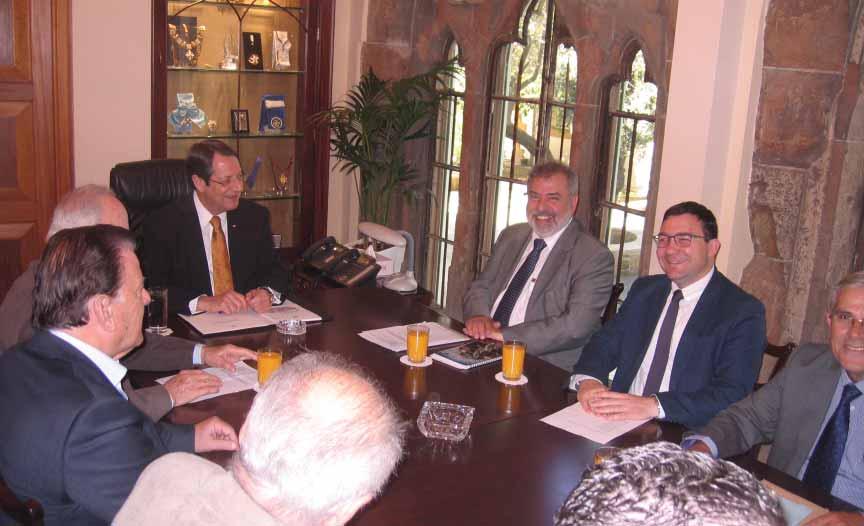 Αντιπροσωπεία του ΕΒΕΑ συναντήθηκε με τον Πρόεδρο της Δημοκρατίας για να ενημερωθεί για τις εξελίξεις στο Κυπριακό Κυπριακό - Αμμόχωστος Tο Επιμελητήριο Αμμοχώστου στηρίζει τις προσπάθειες του