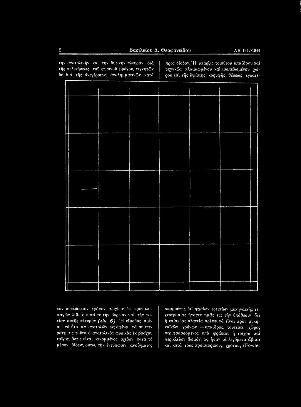 λίθων κατά τε τήν βορείαν καί τήν νοτίαν αυτής πλευράν (εΐα. 6).