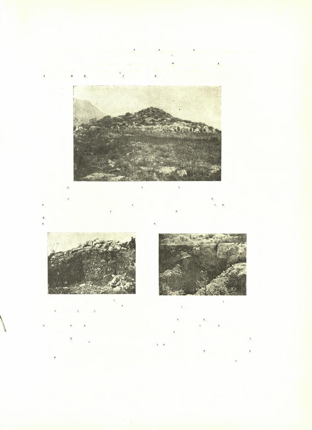 AE 1942-1941 Άνασκαφικαί έρευναι και τυχαία ευρήματα άνά την Δυτικήν Κρήτην 5 σμένοι διά πελεκημένων μεγάλων καί μικρών λίθων συνδεδεμένων διά πηλοΰ, σώζονται δέ εις έλάχιστον ύψος από τοΰ