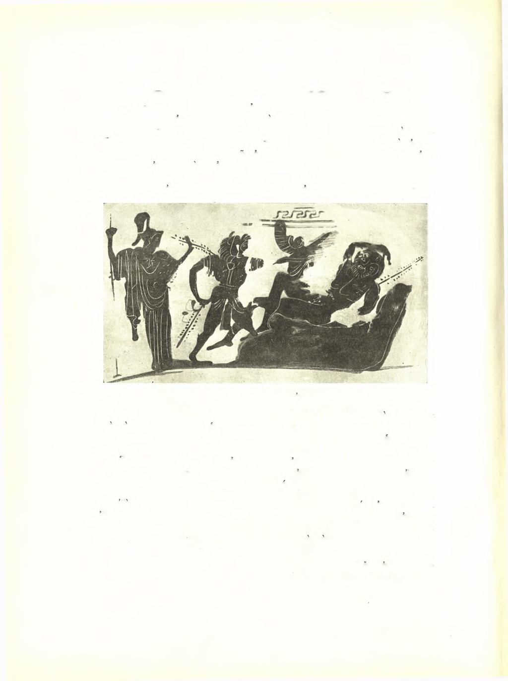 64 Ν. Μ. Βερδελή ΑΕ 1942-1444 Άνωθεν τής μορφής ταΰτης καί εις τό μέρος τοΰ δεξιοΰ γόνατος αίωρεϊται μικρά πτερωτή μορφή μέ ανοικτάς πτέρυγας καί με πολλήν προχειρότητα έξειργασμένη.