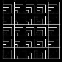 [σταμάτησε] seth towards [0 0] μ :*SQRT(:x+) π :*SQRT(:x+) δ 90 μ : αρρητο :x+ τελος 7 0 5 για τετράγωνο :α επανάλαβε 4 [μ :α δ 90] τέλος 0 για γνώμονα :m αν :m > 00 [σταμάτησε] τετράγωνο :m γνώμονα