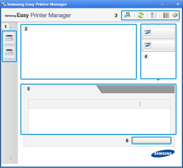 Χρήση του Samsung Easy Printer Manager Το στιγμιότυπο οθόνης ενδέχεται να διαφέρει ανάλογα με το λειτουργικό σύστημα που χρησιμοποιείτε.