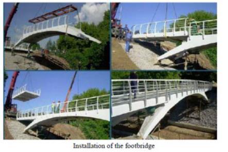 Εικόνα 4.28: Φάσεις κατασκευής της τοξωτής πεζογέφυρα ApATeCH [παρ.192].